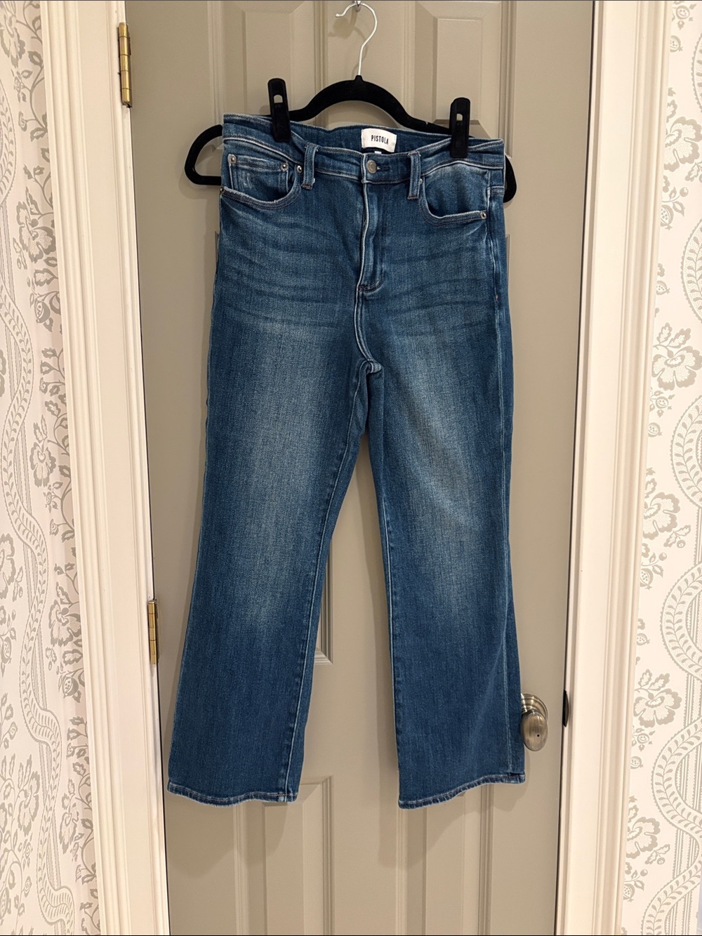 pistola Mid Wash Flare Jeans - Blue